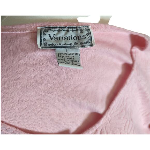 Vintage Pink Floral Design Cardigan Size L - Picture 5 of 5